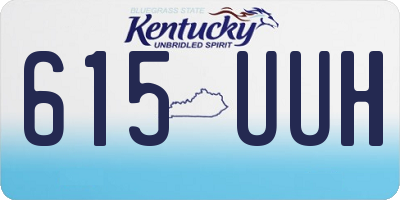 KY license plate 615UUH