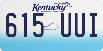 KY license plate 615UUI