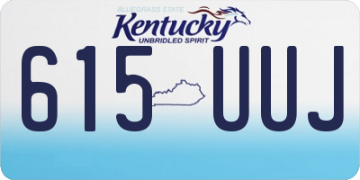 KY license plate 615UUJ