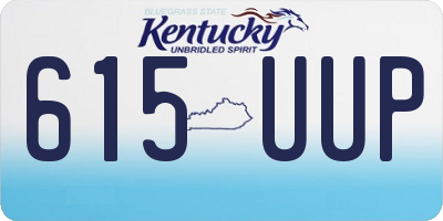 KY license plate 615UUP