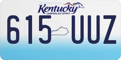 KY license plate 615UUZ