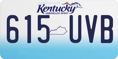 KY license plate 615UVB