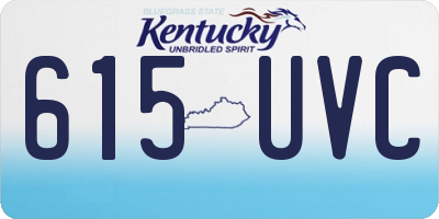 KY license plate 615UVC