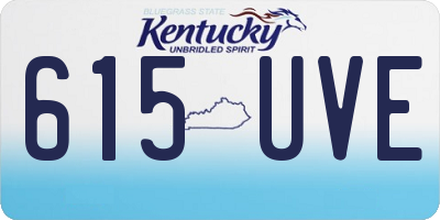 KY license plate 615UVE