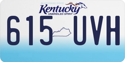 KY license plate 615UVH