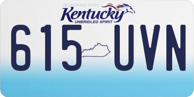 KY license plate 615UVN