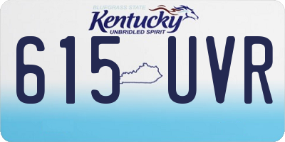 KY license plate 615UVR