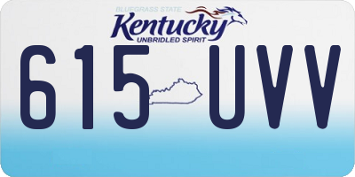 KY license plate 615UVV