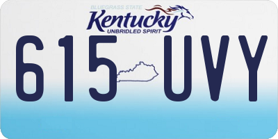 KY license plate 615UVY
