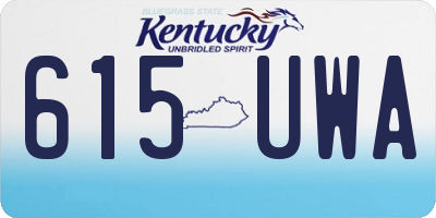 KY license plate 615UWA