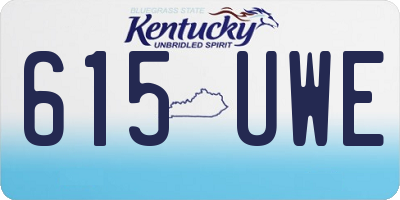KY license plate 615UWE