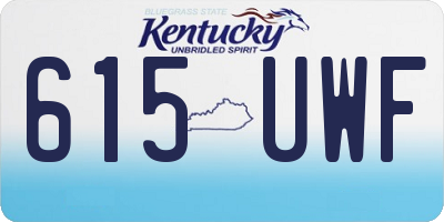 KY license plate 615UWF