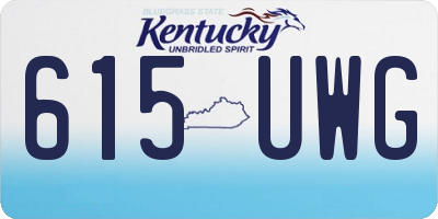 KY license plate 615UWG