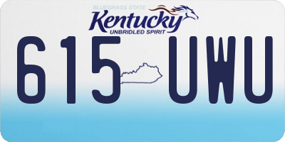 KY license plate 615UWU