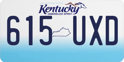 KY license plate 615UXD