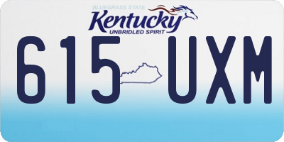 KY license plate 615UXM