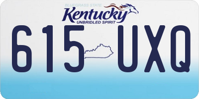 KY license plate 615UXQ