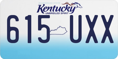 KY license plate 615UXX