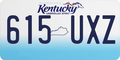KY license plate 615UXZ