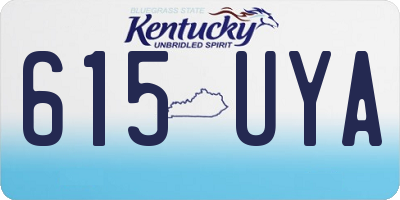 KY license plate 615UYA