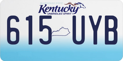 KY license plate 615UYB