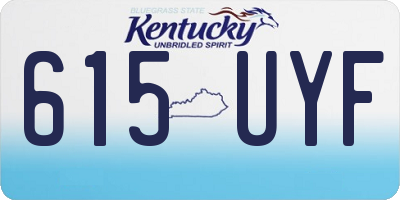 KY license plate 615UYF