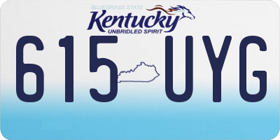 KY license plate 615UYG