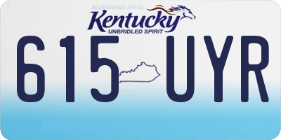 KY license plate 615UYR