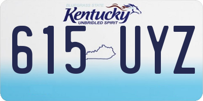 KY license plate 615UYZ