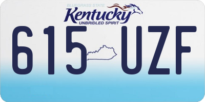 KY license plate 615UZF