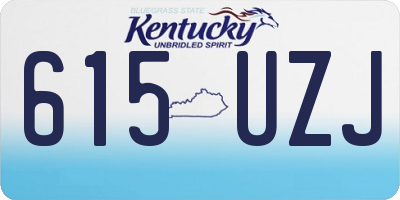 KY license plate 615UZJ