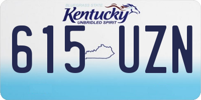 KY license plate 615UZN