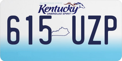 KY license plate 615UZP