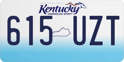 KY license plate 615UZT