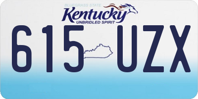 KY license plate 615UZX