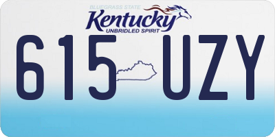 KY license plate 615UZY