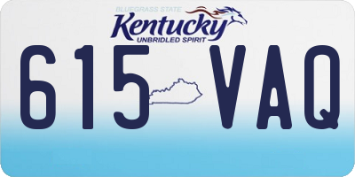 KY license plate 615VAQ