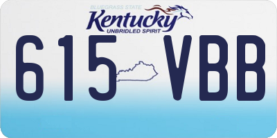 KY license plate 615VBB