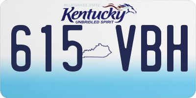 KY license plate 615VBH