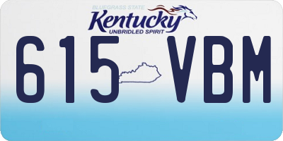 KY license plate 615VBM