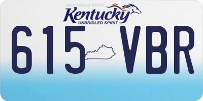 KY license plate 615VBR