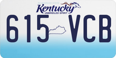KY license plate 615VCB