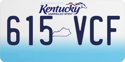 KY license plate 615VCF
