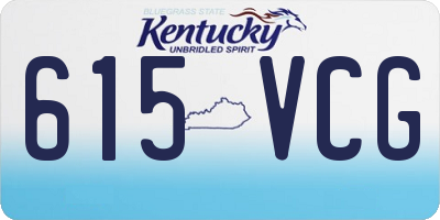 KY license plate 615VCG