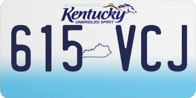 KY license plate 615VCJ