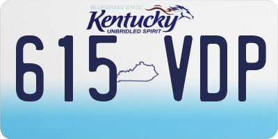 KY license plate 615VDP