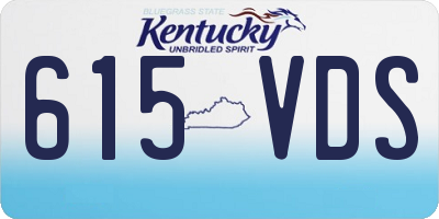 KY license plate 615VDS