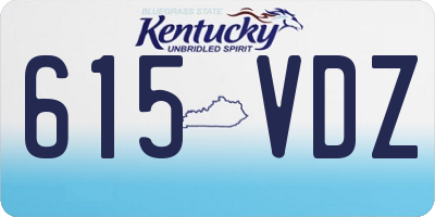 KY license plate 615VDZ