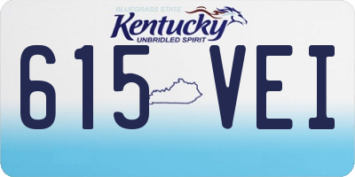 KY license plate 615VEI