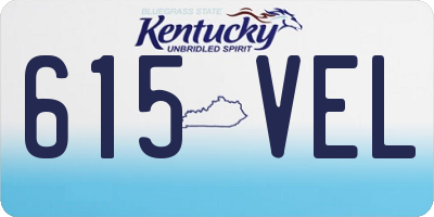 KY license plate 615VEL